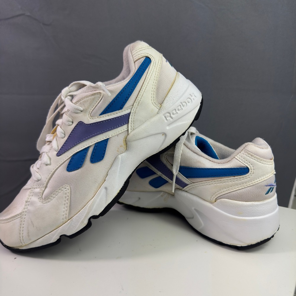 Reebok Royal Bridge 3 Sneakers Mens 9 White Blue Purple Chunky Retro Dad Shoes